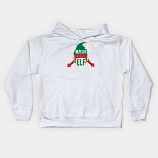 Realtor Elf Girl Kids Hoodie